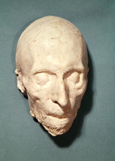 Death mask of Felicite de Lamennais by French School